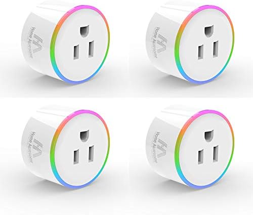 Home Awesome Breathing Light Smart Plug Mini, No Hub Required, Wi-Fi, Compatible with Amazon Alexa, Control your Devices (4 Pack)