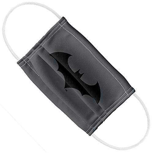 Popfunk Batman Kids Hush Logo 1-Ply Reusable Face Mask Covering with Adjustable Nose Wire