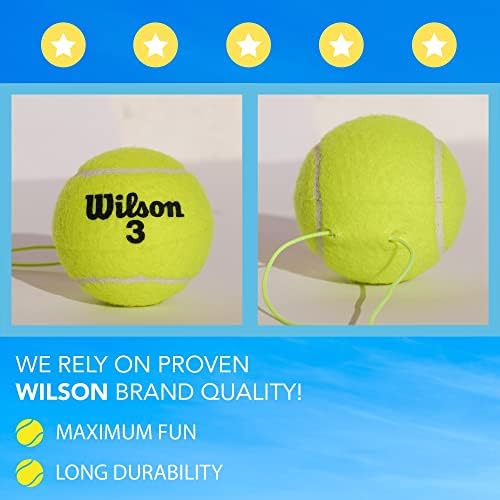 MOVEMATE Tennis-Trainer Set with Wilson® Tennis Ball | Innovative ball game for outdoors, in the garden, in the park for children & adults | Incl. transport bag & exercise videos