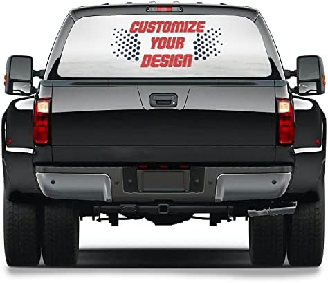 Beerpongtoss Custom Rear Window Decals for Trucks, Waterproof Truck Window Decals, Graphic Perforated SUV Back Window Decals for Trucks and Cars, Truck Decal Stickers 66 x 22 Inches