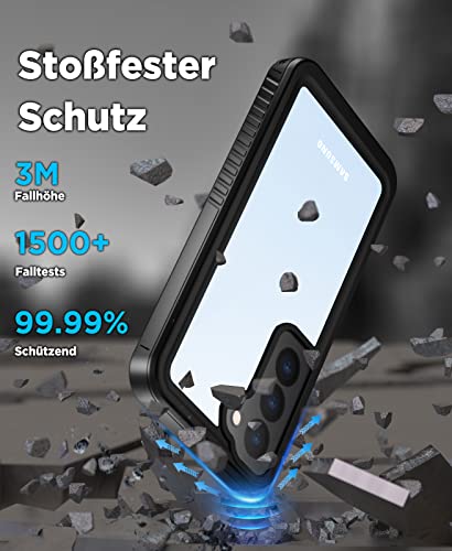 Beeasy für Samsung Galaxy A54 5G Hülle, IP68 Wasserdicht Outdoor Handyhülle 360 Grad Schutzhülle, Samsung A54 Case Stoßfest Staubdicht Wasserfest Panzerhülle mit Displayschutz, Schwarz