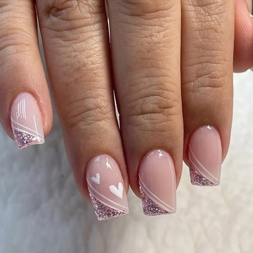 Image of Fashionharbour 24 Reusable Artificial Fake Nail Set| Lightweight & Long Lasting| Easy To Use| Quick Fix For Festivals & Special Occasions (w476)