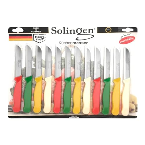 مجموعة سكاكين مطبخ من الستانلس ستيل من سولينجن - سكاكين بشفر...