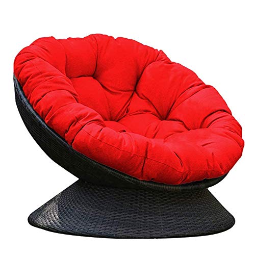 Hanging Chair Seat Cushion, Indoor Outdoor Papasan Chair Cushion, Thick Round Overstuffed Egg Chair Cushion Hanging Hammock Seat Cushion Patio Furniture Cushion,Red,130cm(51inch)