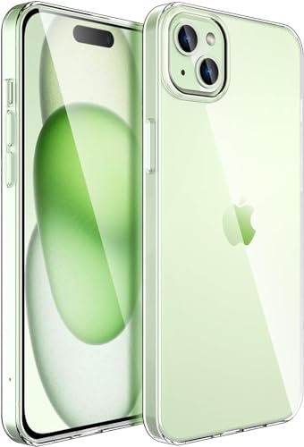 Image of NISHTECH for iPhone 15 Plus (2023) Premium Transparent Hybrid Soft Slim Dust Proof Back Case Cover with Camera Protection
