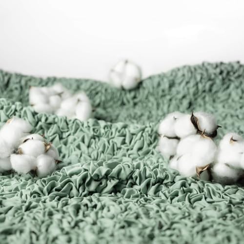 Paulato - Vestiletto Matrimoniale in Cotone, Tessuto Bielastico Antigraffio Lavabile in Lavatrice, Certificato OEKO-TEX, Disegno Salvia - Made in Italy - 6