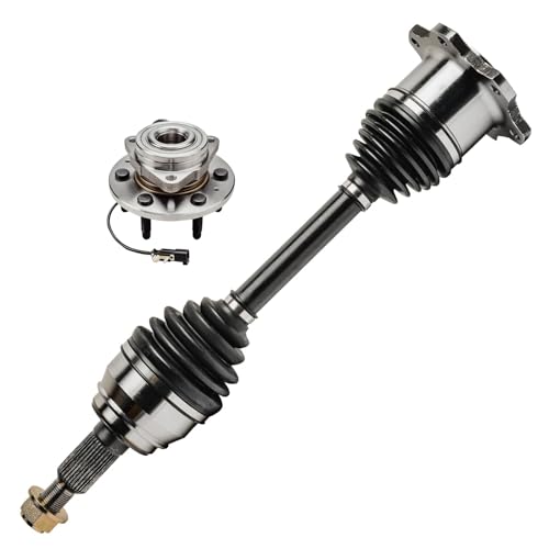 Image of Detroit Axle - 4WD Front CV Axle Wheel Bearing Hub for 2014-2018 Chevrolet Silverado 1500 GMC Sierra 1500, 2015-2020 Suburban Tahoe Yukon XL Escalade ESV, CV Axle Shaft Wheel Bearing Hub Assembly