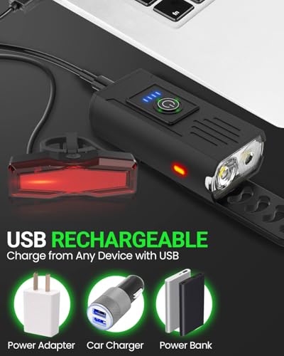 Victoper Bike Light, High Lumens Super Bright Bicycle Lite,