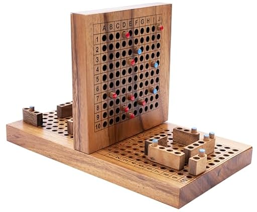 Engelhart 350430 - la Batalla Naval de Madera - Juego de Mesa Ecológico - Estrategia - Juego Tradicional | Ya disponible en tu tienda friki favorita! En mundofriki.es!