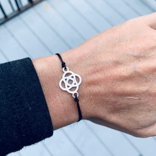 Infinity Collection Tribe Bracelet, Best Friend Gift, Adjustable Silver Stainless Steel Celtic Knot Friendship Cord Bracelet for Her and Friends4