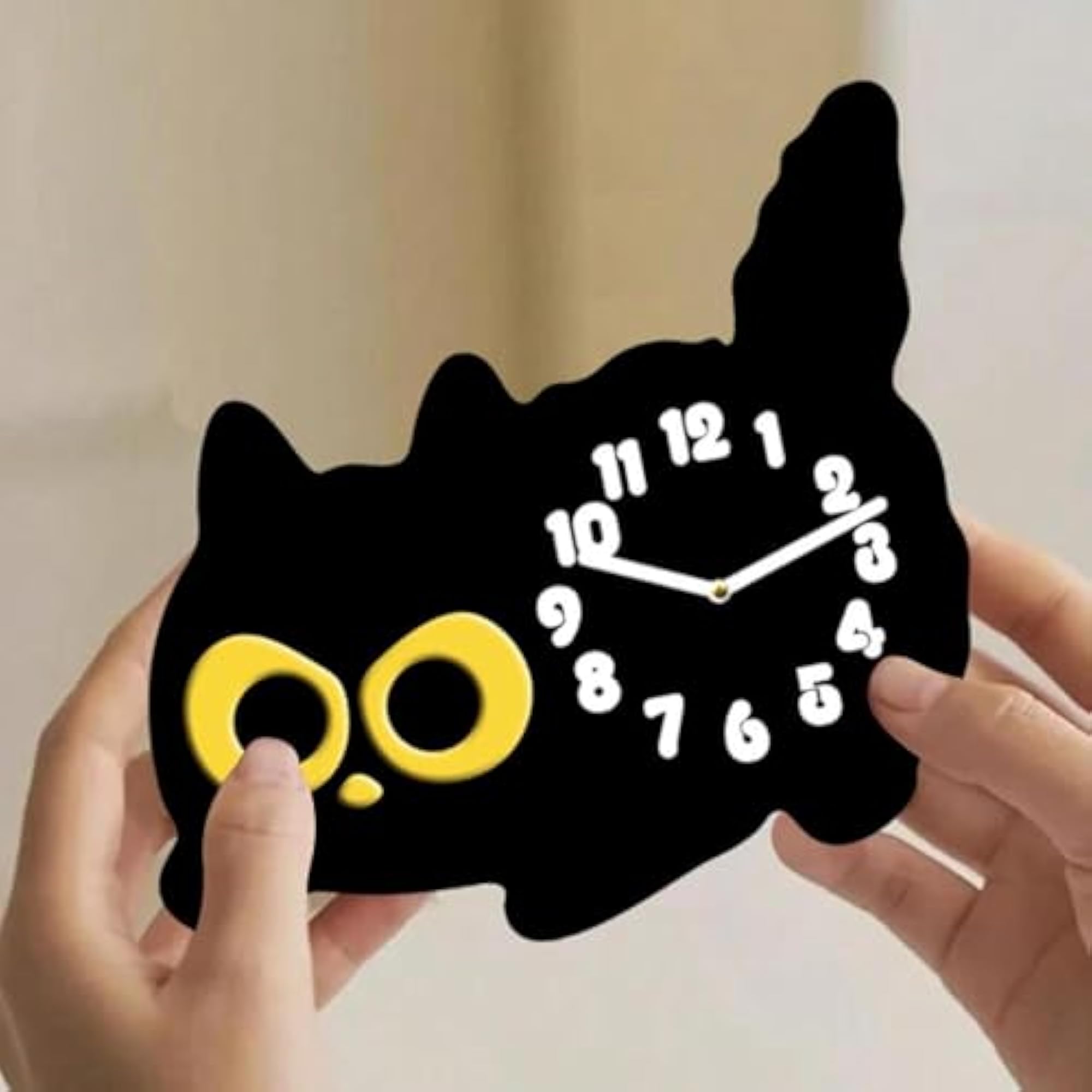 Cute Acrylic Cat Desk Clock, Modern Table Decoration
