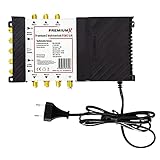 schwaiger multischalter sew 4056l QUALITÄT > Hochwertig verarbeitetes 6-fach Multiswitch mit eingebautem Netzteil und Erdungsklemme. Praktisch angeordnete und veredelte F-Anschlüsse. Hohe Frequenzstabilität und geringe Durchgangsdämpfung | Energie-Optimiertes-Netzteil