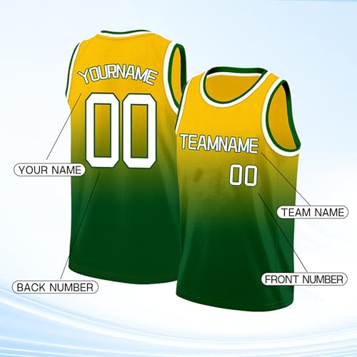 Image of Custom Basketball Jersey for Men - Personalized Name & Number, Embroidered or Printed, Athletic Shirt for Kids, Boys & Youth