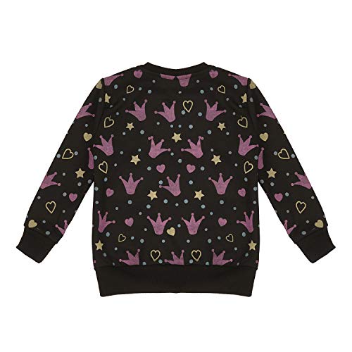 Image of Gubbarey Girl's Fleece Sweatshirt (SS1045 Black 5 6 Years)