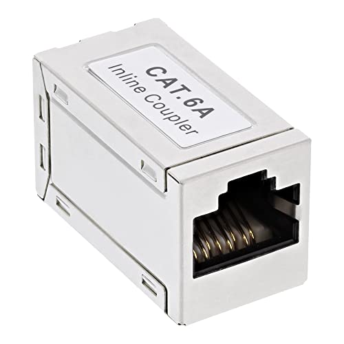 Preisvergleich Produktbild InLine 69990C Patchkabelkupplung Metall Cat.6A, 2x RJ45 Buchse, geschirmt