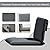 Domi 2 PCS Patio Conversation Sets with Removable Gray Cushions, All-Weather Modern Plastic Metal Dining Chairs Patio Furniture with Coffee Table for Balcony, Porch, Lawn and More