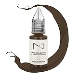 M - 7Ink Seven Colors Liquid Pigment Ink for Eyebrow Tattoo - Permanent Makeup Microblading Supplies Kit - Machine Use - Microshading - No Mixing Professionals Only -10ml (Single, Medium Brown)