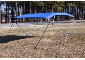 Vortex New Royal Blue Pontoon/Deck Boat 4 Bow Bimini Top 8' Long, 85-90" Wide, 54" High, Complete Kit, Frame, Canopy, and Hardware by Vortex