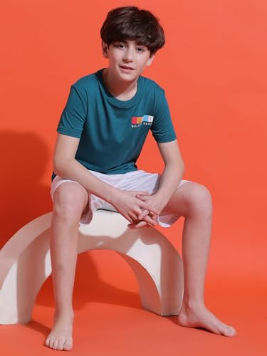 Image of Li'l Tomatoes Boys 100% Cotton Night Suit | Summer T-Shirt & Shorts Set | Soft & Breathable Sleepwear | 9-16 Years