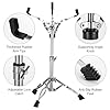 SUNNYNEST Adjustable Snare Drum Stand for 46-62CM Drums, Double Braced Tripod Heavy Duty, Foldable Cymbal Stand for Practice & Stage Performance, Stable & Durable Drum Hardware #3
