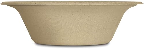 Miniatura 4 de Tellus Productos, cuencos desechables ecológicos (125 unidades) de 12 onzas, vajilla compostable y duradera, cultivada y fabricada en los Estados