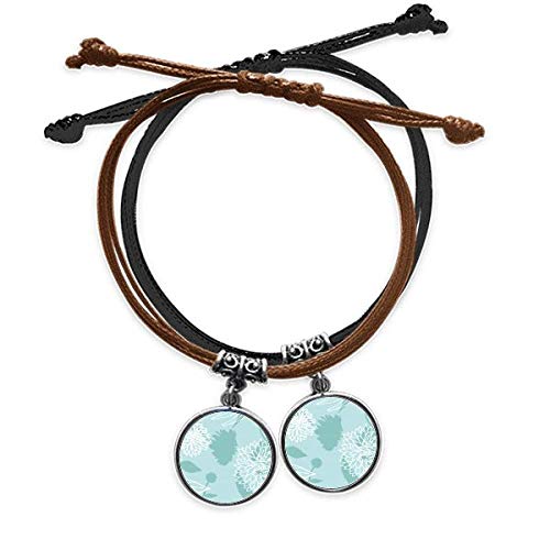 Chrysanthemum Abstract Plantes Art Bracelet Cuir Double pour sublimer un poignet nu