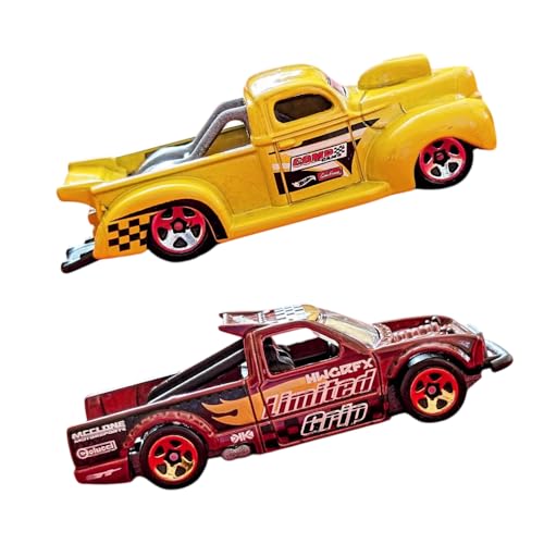 Image of Hot Wheels Car 2025 Pack of 10 (Ford F-150, 72 Chevy Luv, 40 Ford Pickup, Limited Grip, 67 Austin, Datsun 620, Deora II, Circle Trucker, Fig Rig, Deora III) Multi - Color