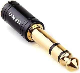 NANYI 1/4'' Male to 1/8'' Female Stereo Headphone Adapter Connect Cable, Upgrade 6.35mm