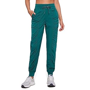 CRZ YOGA Lightweight Workout Joggers for Women, High Waisted Outdoor Running Casual Track Pants with Pockets