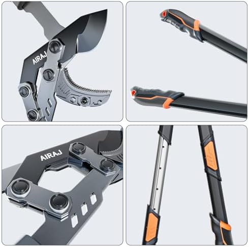 AIRAJ 27-37'' Extendable Anvil Loppers,Tree Trimmer Heavy Duty with Compound Action,Branch Cutter with 2” Cutting Capacity,Chops Thick Branches Ease,Garden Lopper for Gardening Pruning Shears - Thumbnail 2