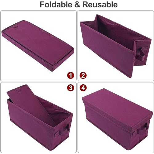 Image of UENTIP CD Storage Box - Pack of 2 CD Case holder,For Home Car Travel Office | CD Organizer - 13.2 inch x 5.9 inch x 5.3 inch, Hard Non-Woven Fabric, Holds 60 Full Jewel Case CDs,120 Slim Case CDs,or 330 Sleeved CDs