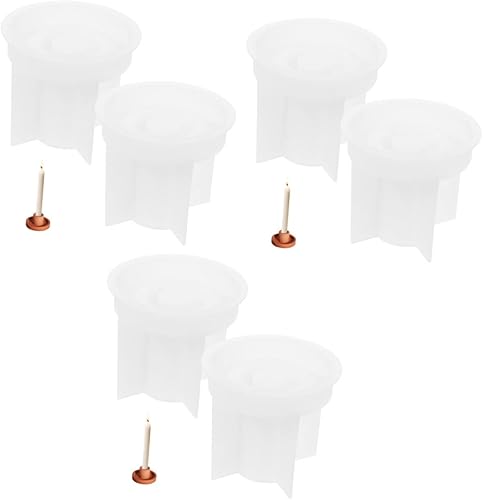 TEHAUX 6 Pcs Epoxy Candle Holder Taper Candle Molds Crystal Candlestick Molds Epoxy Molds Molde De para Resina Silicone for Candle Holder Hand Decor disponible en Yaxa Colombia