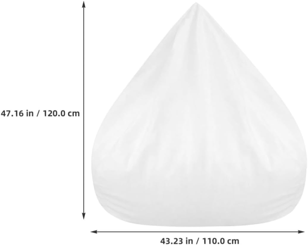 VICASKY Bean Bag Chair Inner Liner Zipper, Gauze White Cover