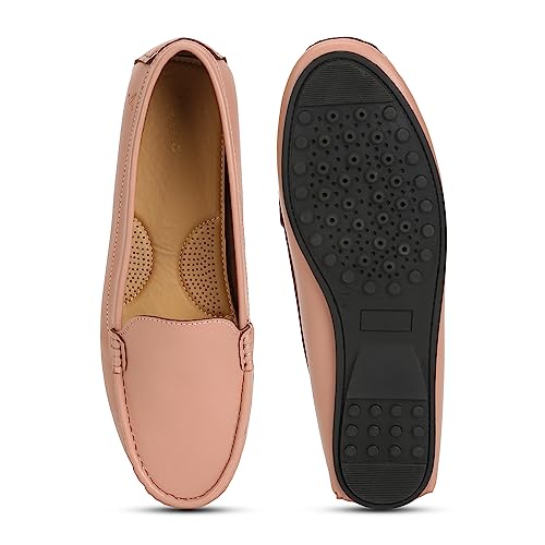 Image of YOHO Bliss Comfortable Slip On Formal Loafer for Women | Stylish Fashion Moccasins Range | Cushioned Footbed Finish | Flexible | Style & All-Purpose | Formal Office Wear Shoe