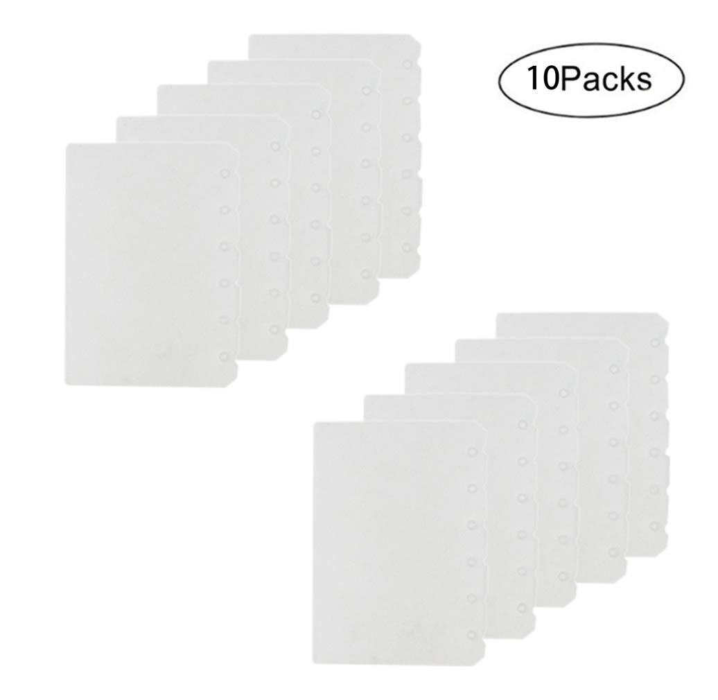 Buy Suillty 6 Holes Transparent Frosted PVC Binder Pages Paper Sheet