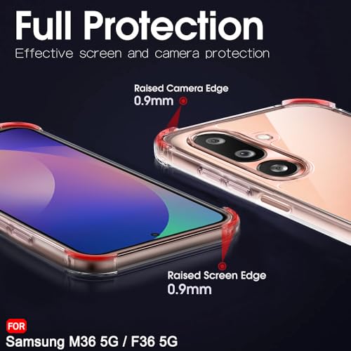 Image of TheGiftKart Crystal Clear Back Cover Case for Samsung Galaxy M36 5G / F36 5G | Shock Proof 360 Protection | Hard Clear Back Cover Case for Samsung Galaxy M36 / F36 5G (PC & TPU, Transparent Bumper)