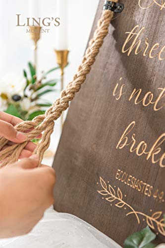 Ling's Moment A Cord Of Three Strands Wedding Sign-Alternative Wedding Unity Sign - Strand Of Three Cords Sign-Unity Cord Wedding Sign #TOP3