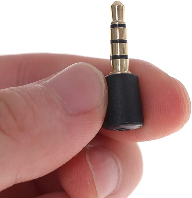 VizGiz 2 Pack PS4 Controller Microphone 3.5mm Plug 4 Pole 1/8 inch MIC Dongle for Play Station 4 Switch DSLR Camera Laptop Tablet Mobile Phone Game Player iPad WII Xbox ONE 360 PC PS3