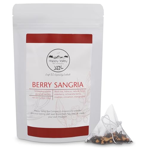 Happy Valley Tea Company Berry Sangria Black Hibiscus Tea: Craft Mocktail Tea'S By Happy Valley Tea Company 14 Servings To Be Enjoyed Hot cover