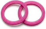 Anti-Klimper Schutzhülle passgenau für Tasso- und Steuermarken/Hundemarken, 3 cm Durchmesser, Geräuschdämpfend, 2 Stück (Pink)