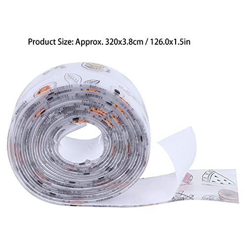 Image of Caulk Tape, Sealing Strip Eco-Friendly PVC for Toilet Walls for Kitchens for Shower Rooms for Bathtubs(Transparent Printing Fruit Color, Polar Animals)