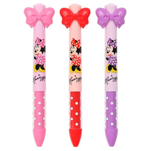 Amazon | ミニーマウス ボールペン 3本セット 2色（赤・黒）東京