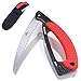 Iceberk Scie pliante à élaguer avec étui - Scie elagage pliante pour bois pour travaux, jardin, camping ou autres activités (lame 24cm)