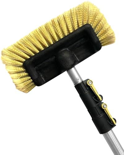 DOCA Car Wash Equipment - Car Wash Brush 5-12 Ft - Other Options Include Mop, Squeegee, Kit, Mitt with or Without Long Handle Extension Pole