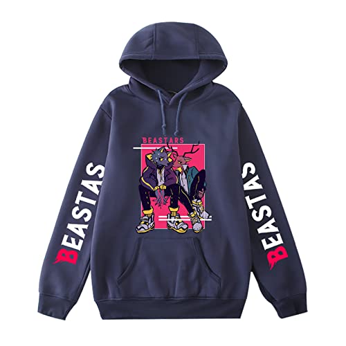 keepmore Anime Beastars Sudadera con Capucha Moda Otoño Invierno Personajes de Anime Impresión de Louis Ropa Deportiva con Capucha