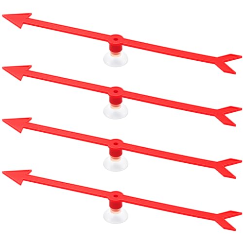 Halloscume 4 Pcs Large Arrow Spinner, 11.8 In/30 cm Red Large Arrow with Suction Cup, Spinners Game for Party Board Games