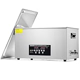 CREWORKS 22L Digital Ultrasonic Cleaner with Degas Gentle Modes, 5.8 gal. Ultrasonic Cleaning Machine, 480W Professional Ultrasound Cleaner with 600W Heater & 30 min Timer for Auto Machine Parts Tools