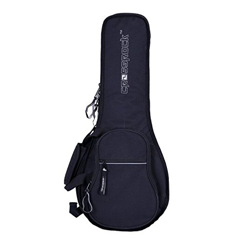 Image of Crossrock A-Style Mandolin Gig Bag with 10mm Padding, Backpack Straps in Black (CRSG106MABK)