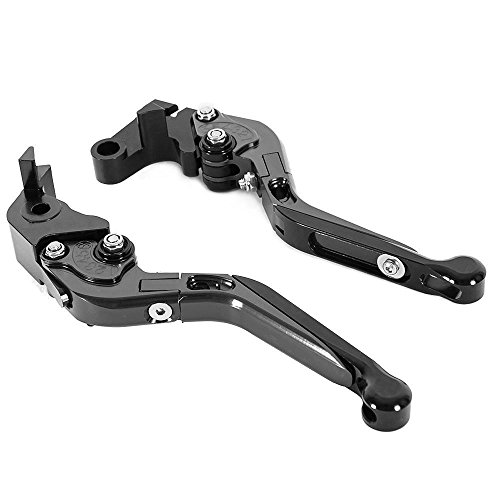 Nawenson Foldable Extendable Brake Clutch Levers For Triumph BONNEVILLE/SE/T100/Black 2006-2015 For Triumph AMERICA/LT 2006-2016 (Black)