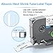 Absonic 3-Pack Hse231 11.7mm Heat Shrink Tube Label Tape Compatible for Brother Hse-231 Hs231 Hs-231 P Touch Hse Label Tape 1/2 inch Black on White for PT-D220 PT-D210 PT-E300 PT-E500 PT-E550W